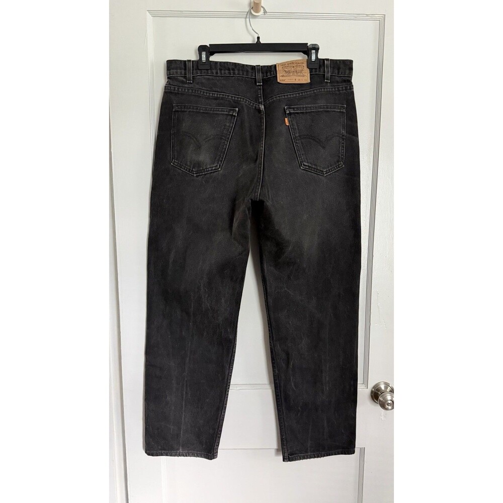 Levi's 550 Men's Black Dark Wash Denim Jeans Relaxed Fit Straight USA Made